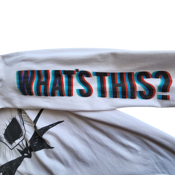 Disney Nightmare Before Christmas 3-D Glasses Two Graphics Long Sleeve Tee L - Picture 5 of 9